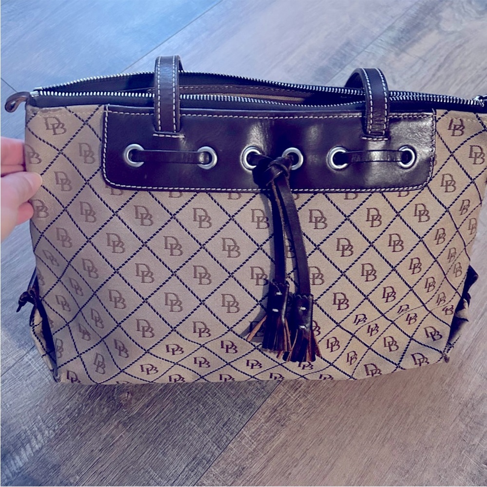 Dooney & Burke canvas brown tote purse